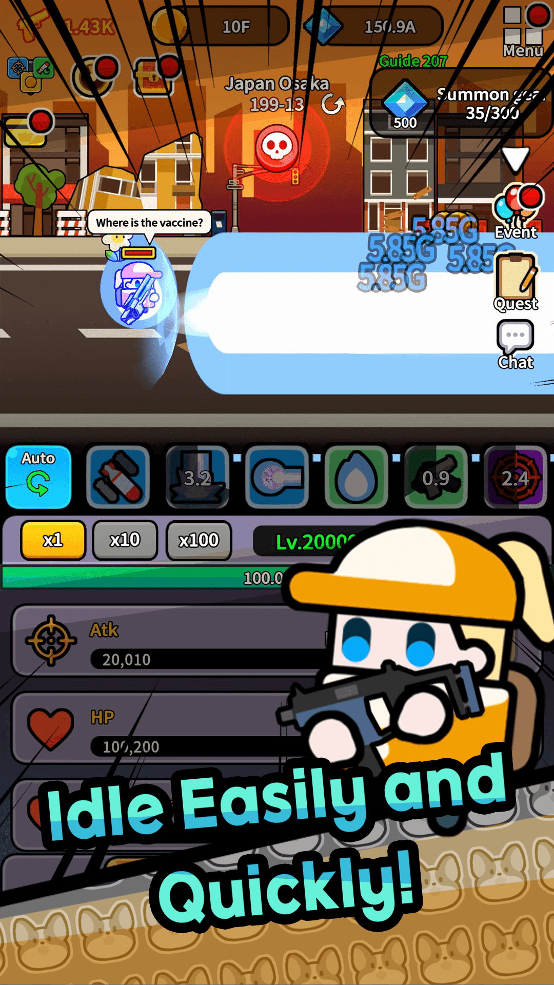 Legend Z Hunter : Idle RPG War Game Screenshot