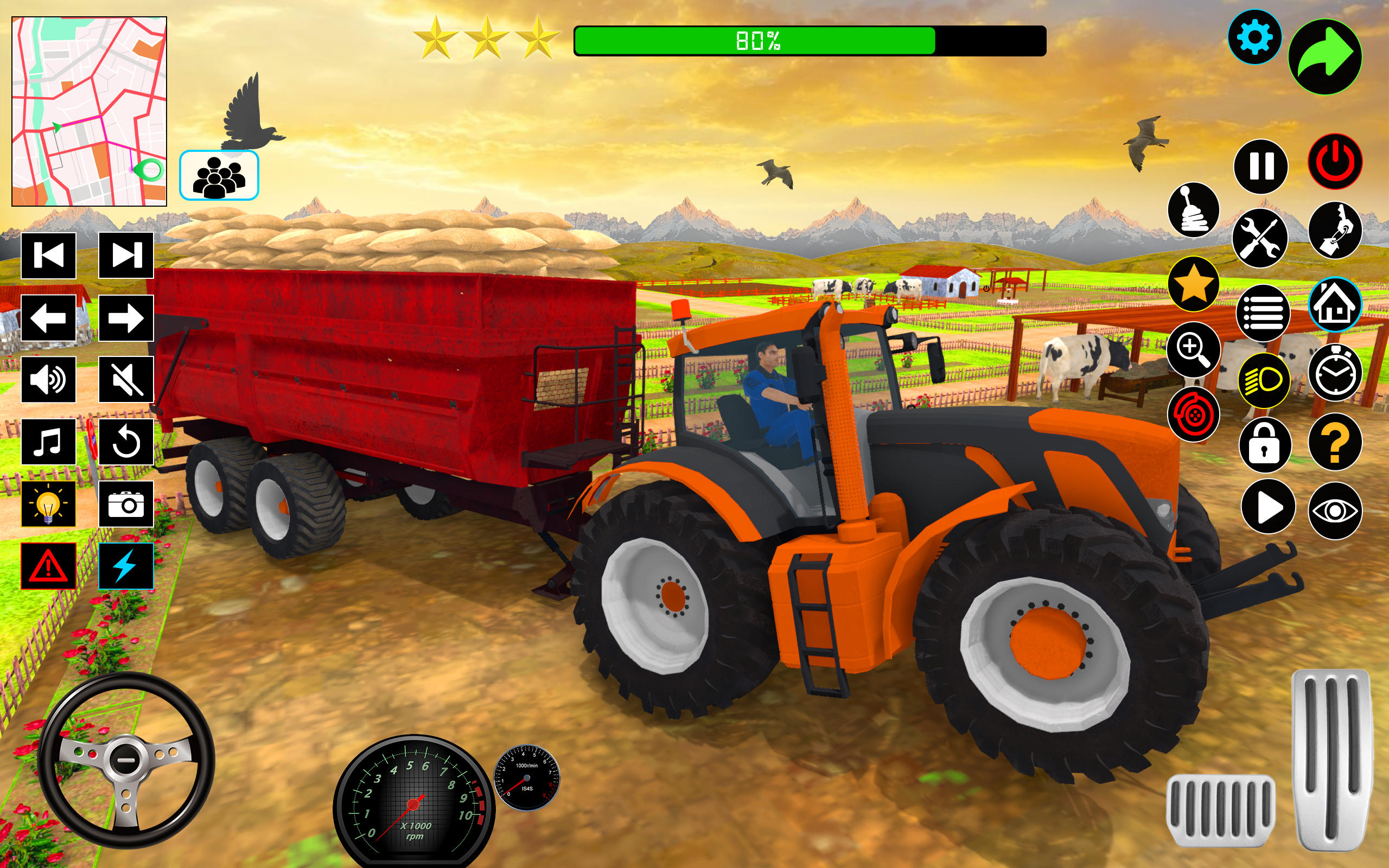 Jogo de simulador de agricultura com máquinas agrícolas caras - YELLOW  TRACTOR 