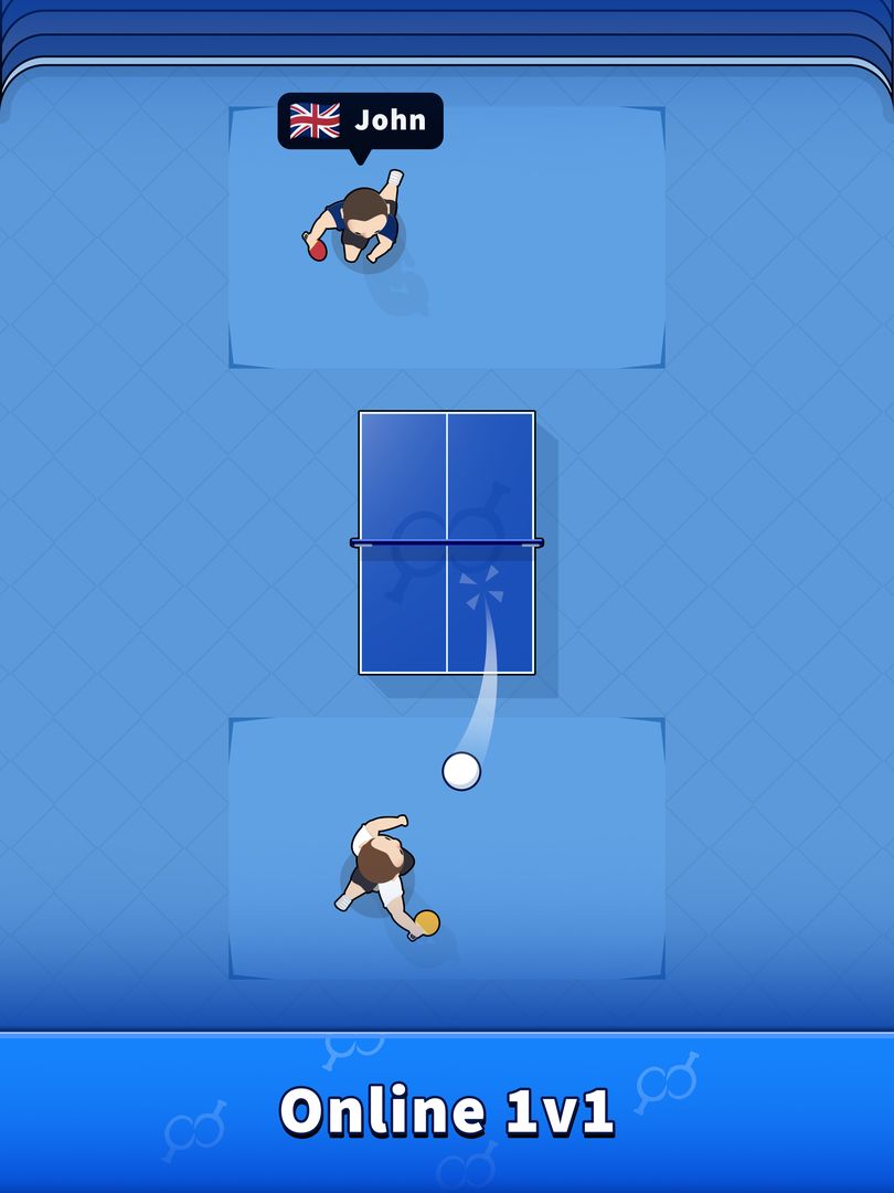 Pongfinity Duels：1v1 在線乒乓球遊戲截圖