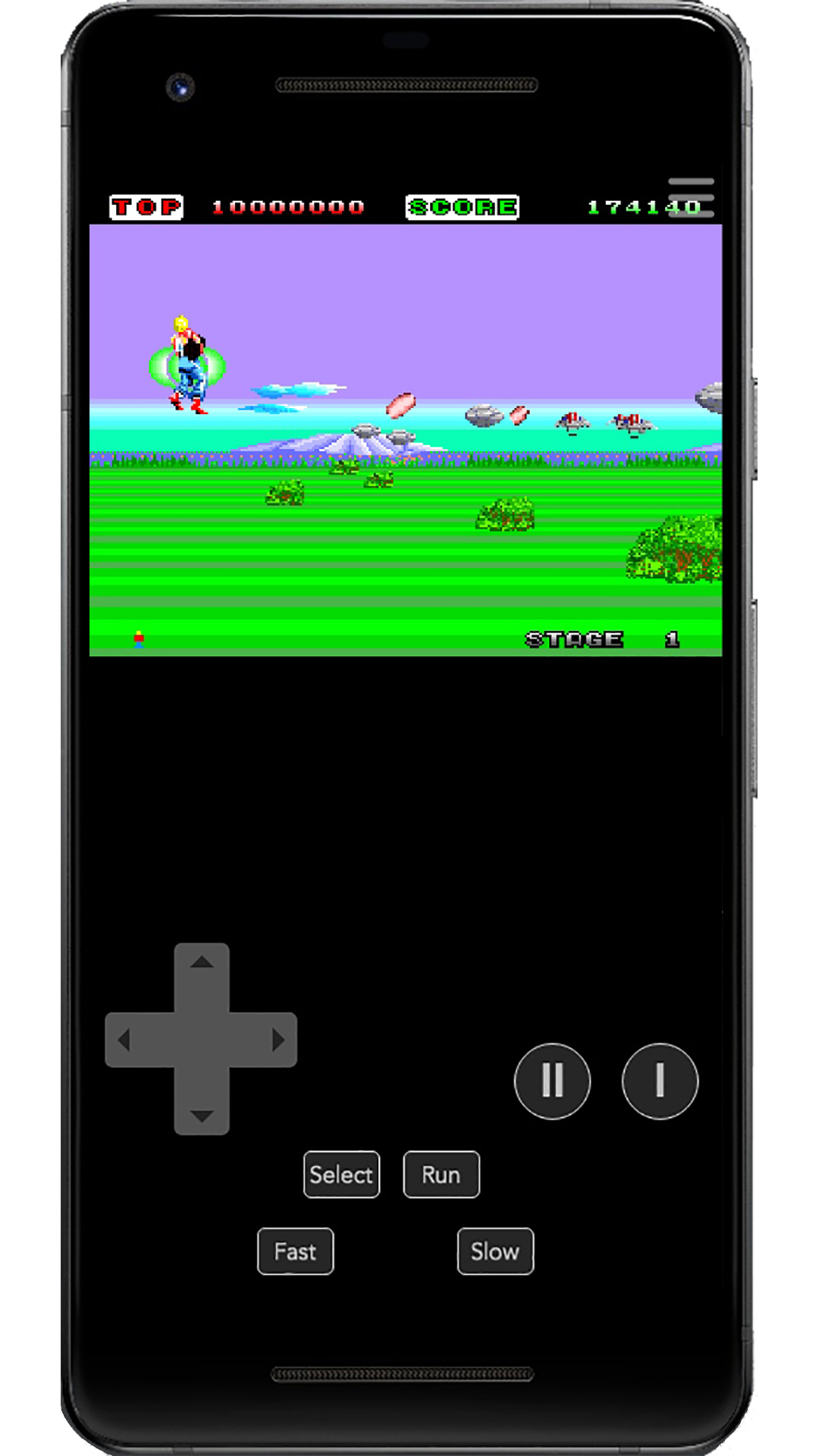 Space Harrier PCE Game Screenshot