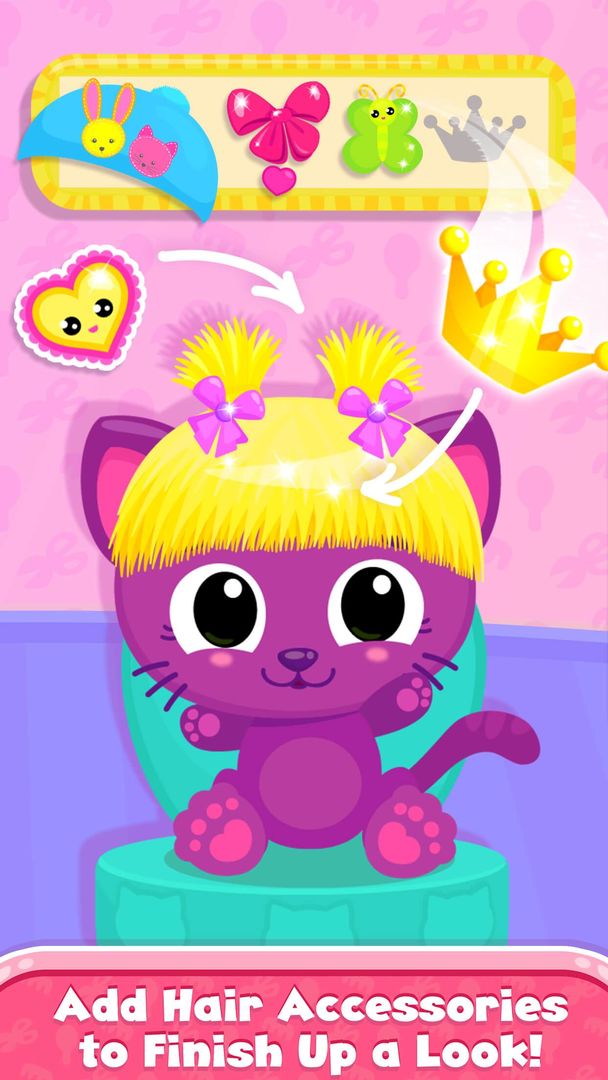 Cute & Tiny Hair Salon - Baby Pets Get Makeovers ภาพหน้าจอเกม