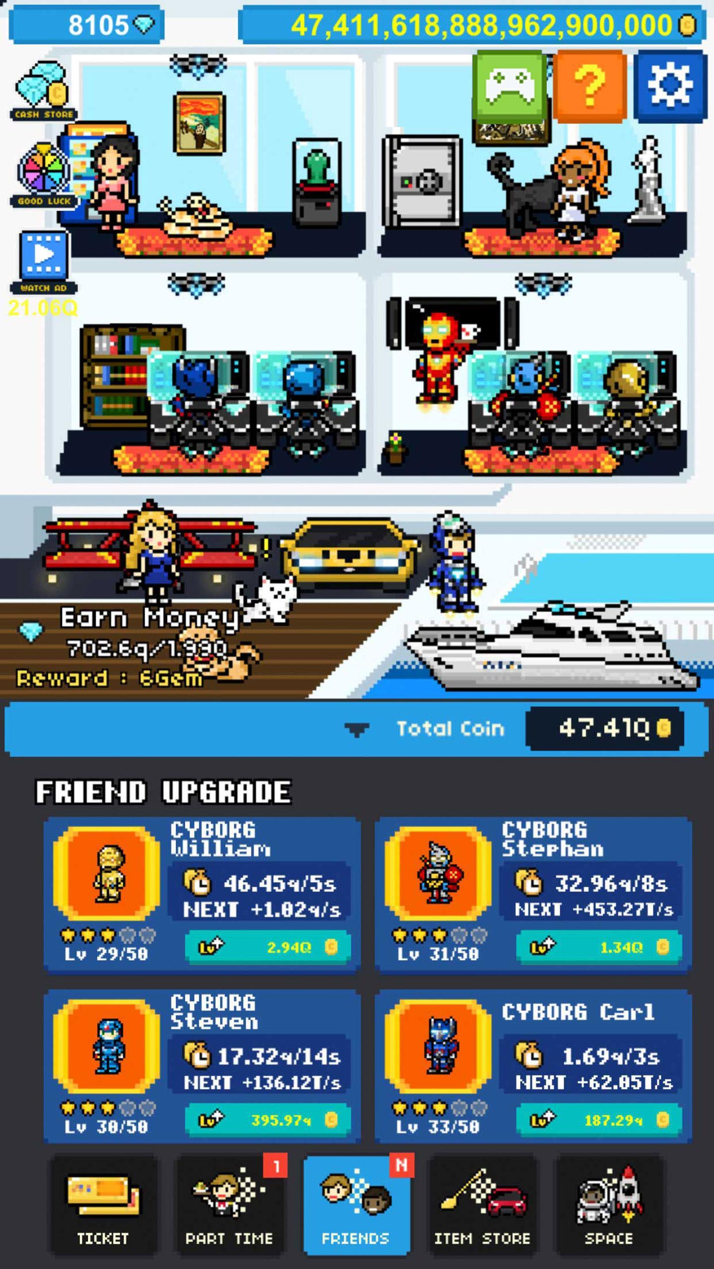 Screenshot of Rags to Riches : Billionaire Clicker