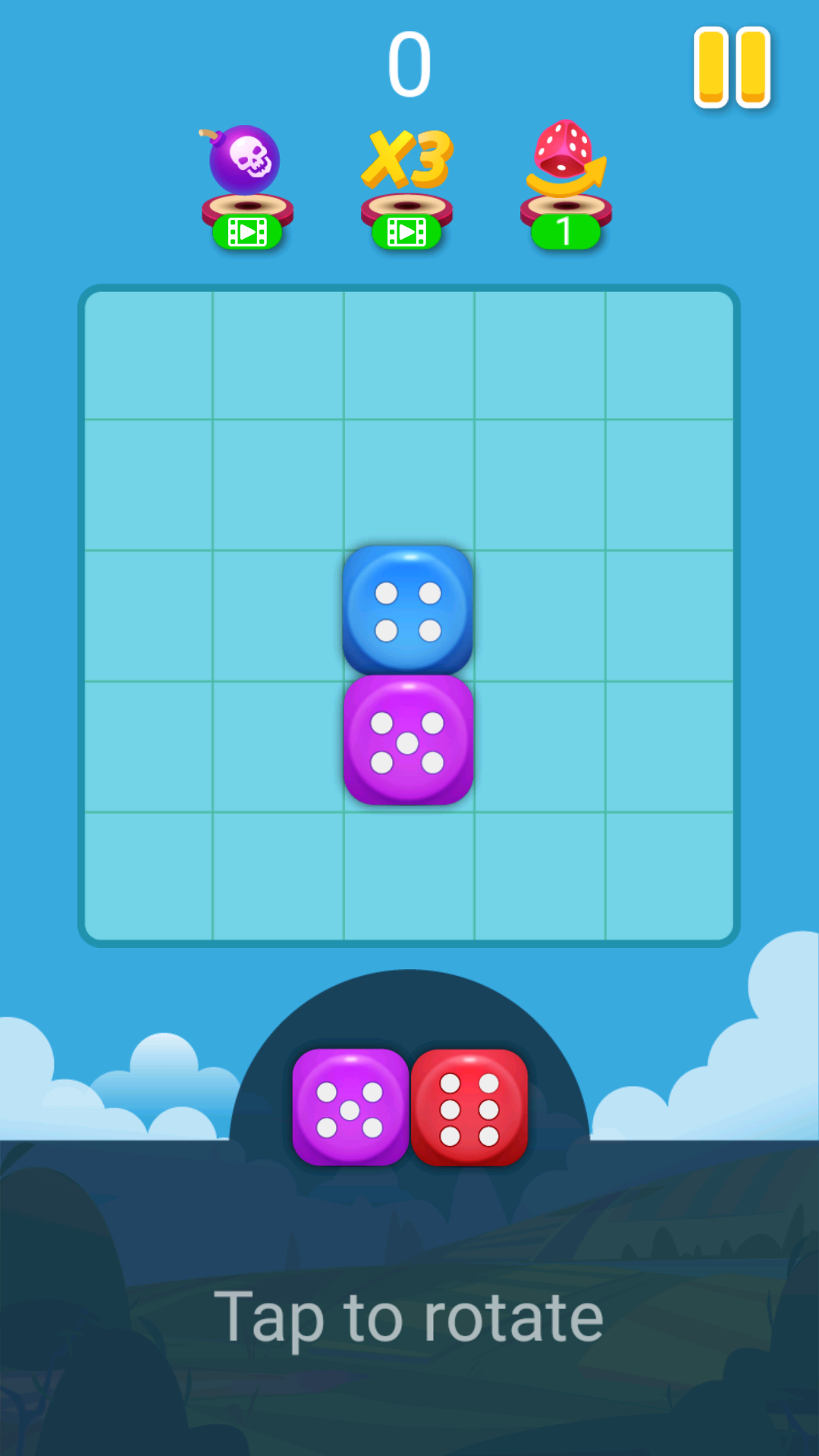 Dice cute puzzle Game Screenshot