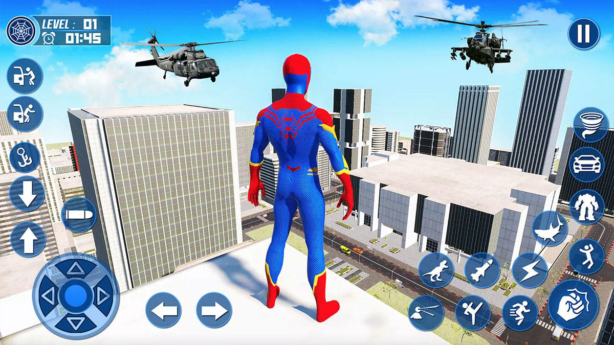 Screenshot of Spider Games: Rope Hero Game