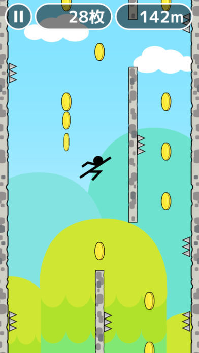トゲトゲ壁登り screenshot game