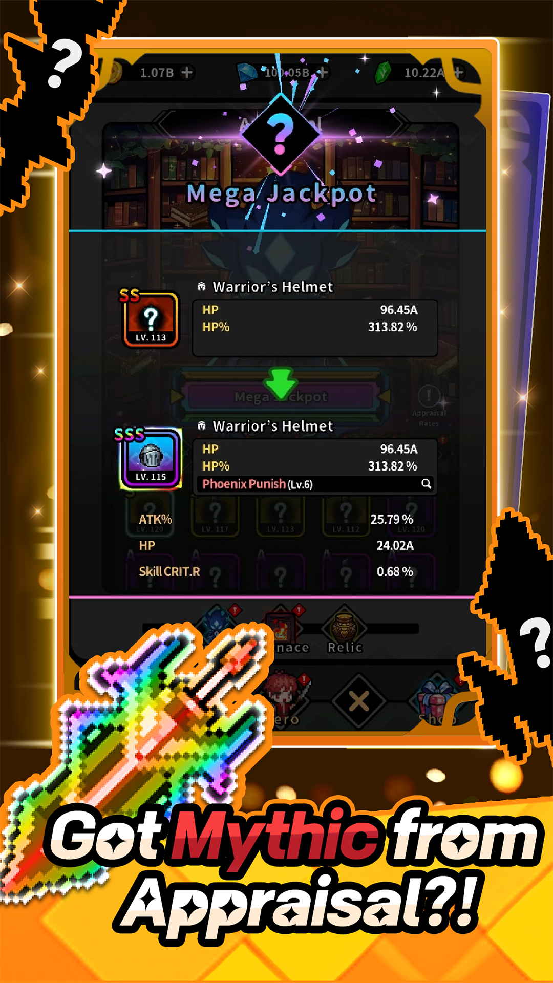 Captura de Tela do Jogo Hidden Heroes : AFK Idle RPG
