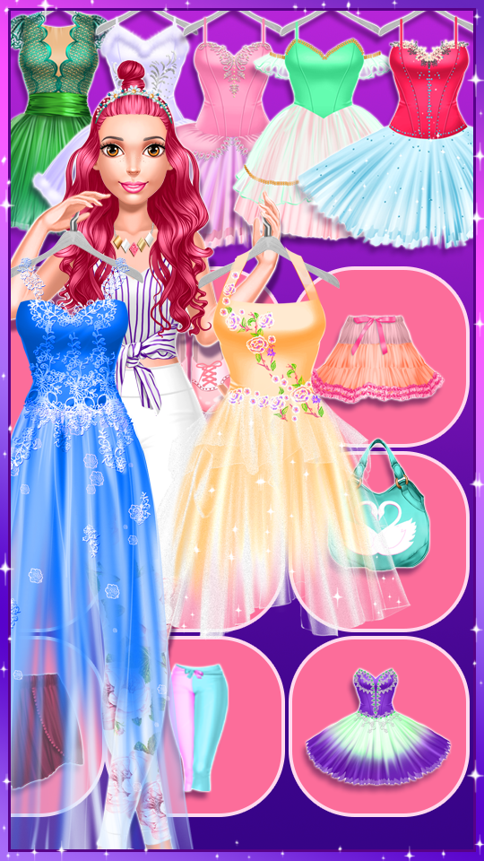 Ballerina Magazine Dress Up Game Screenshot