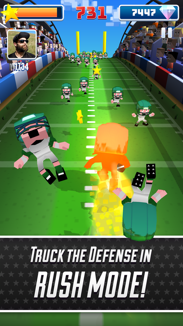 Captura de Tela do Jogo Blocky Touchdown