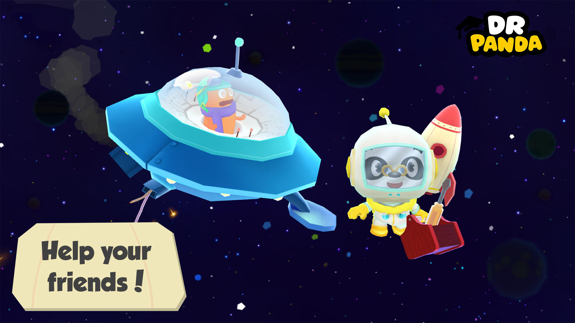 Cuplikan Layar Game Dr. Panda in Space