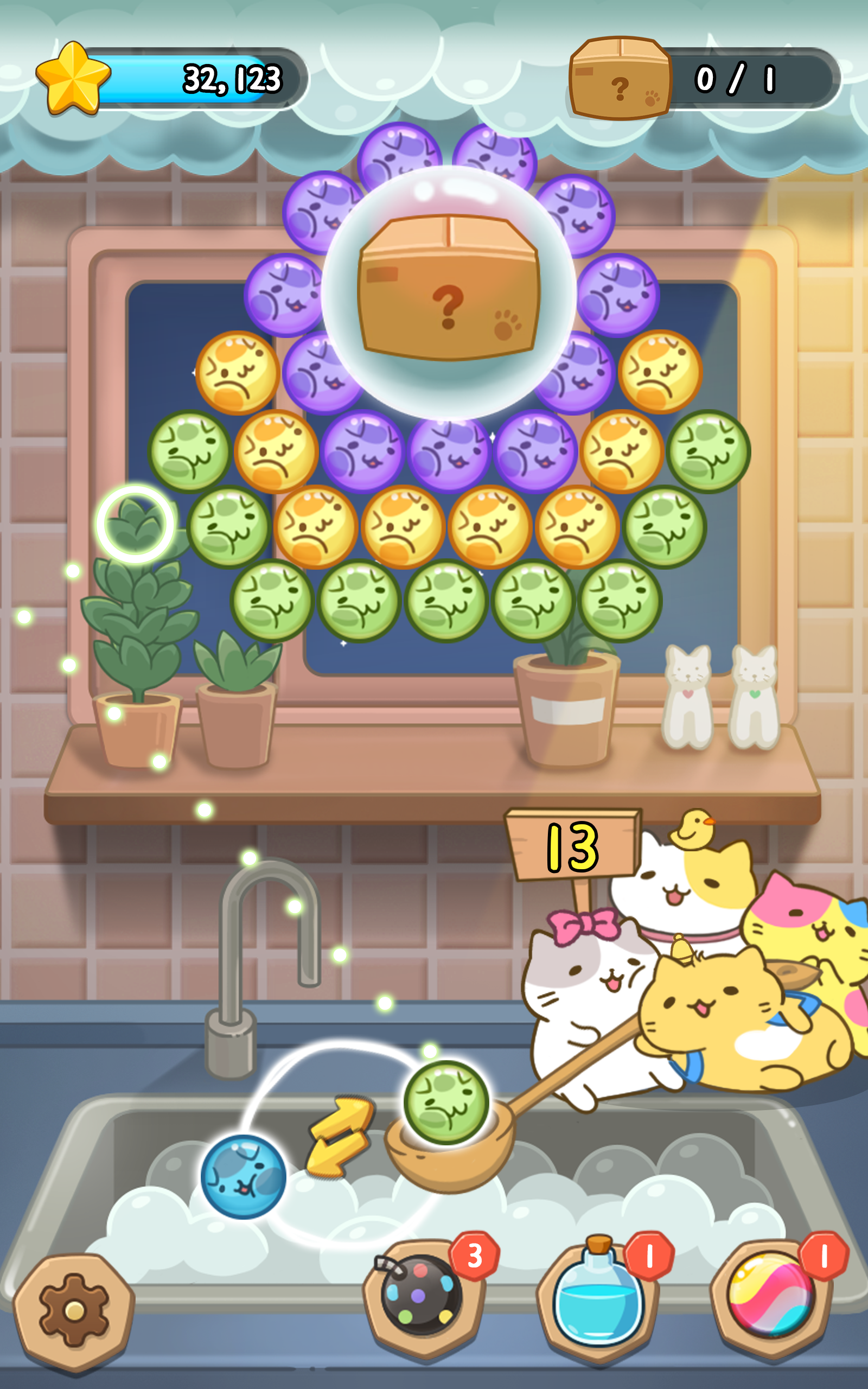 MitchiriNeko Bubble: Shooter Game Screenshot