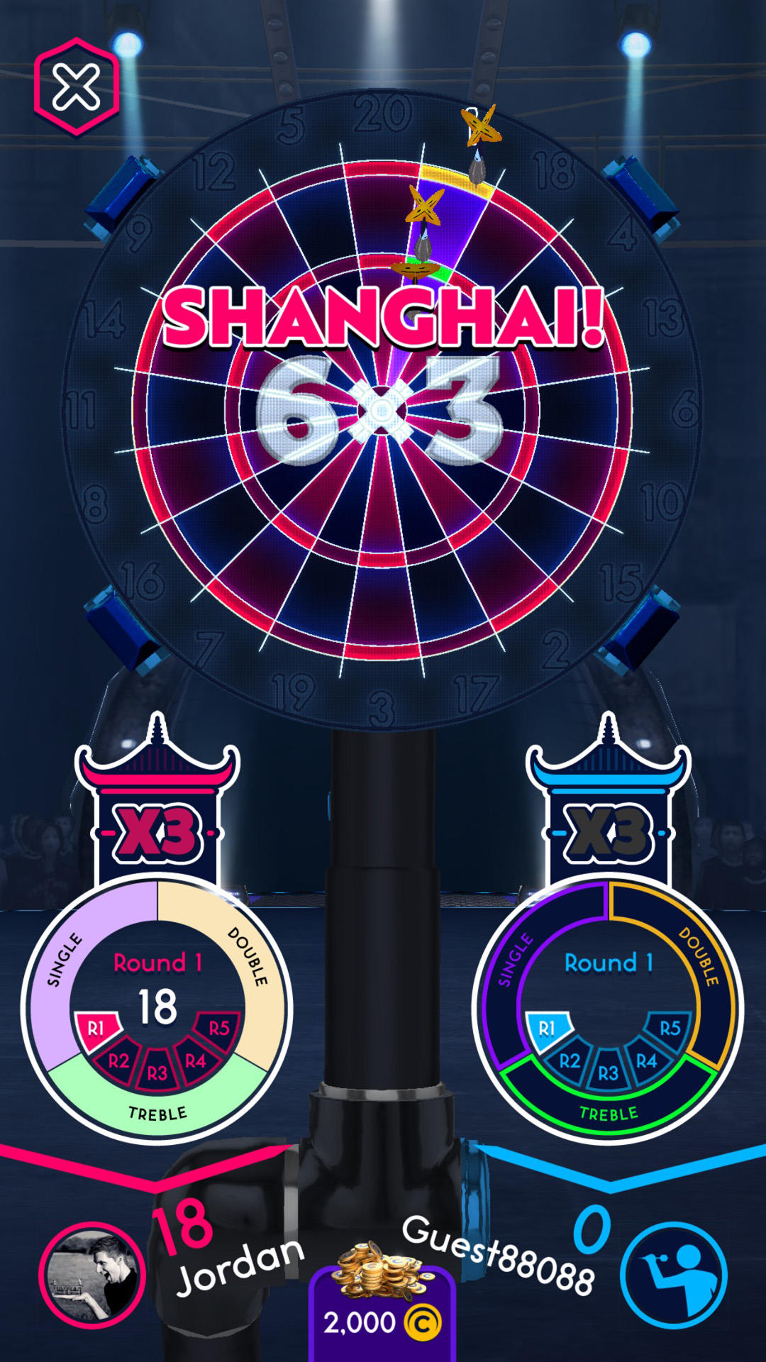 Darts of Fury Game Screenshot