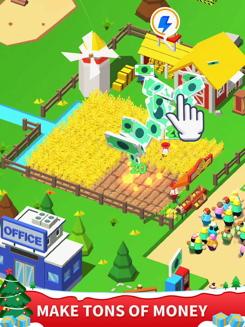 Screenshot of Idle Leisure Farm - Cash Click