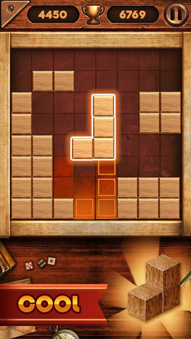 Screenshot of Block Puzzle Wood Classic: Free puzzle Game
