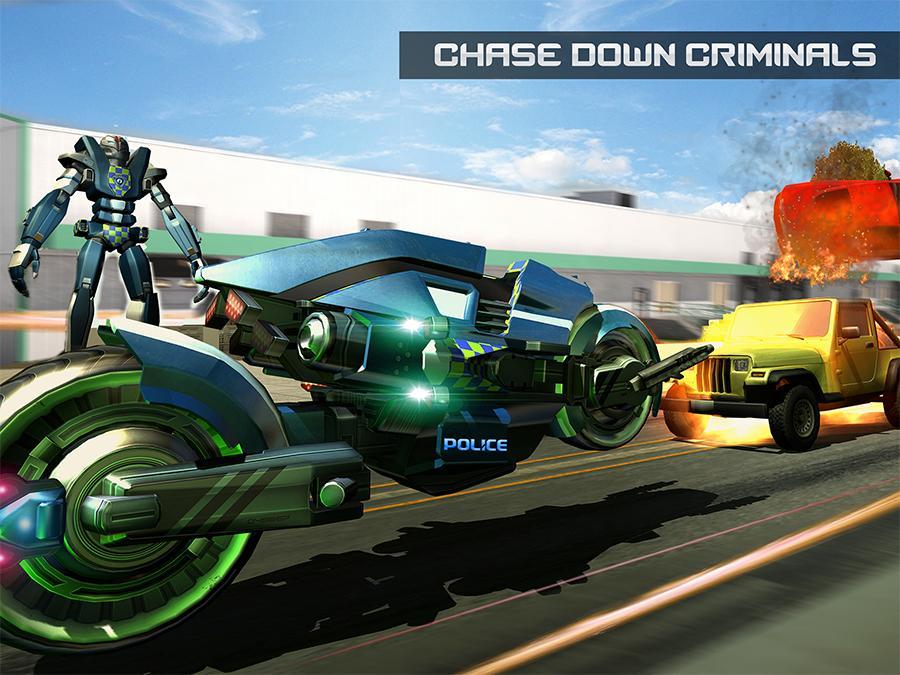 Police Moto Robot Superhero Game Screenshot