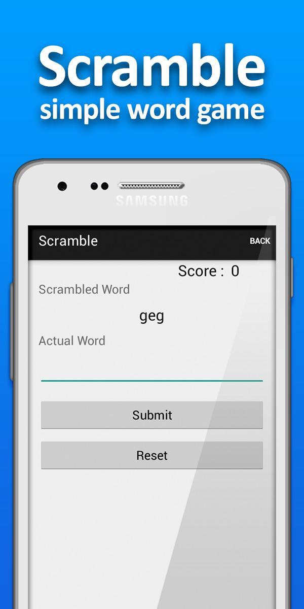 Scramble Game Screenshot