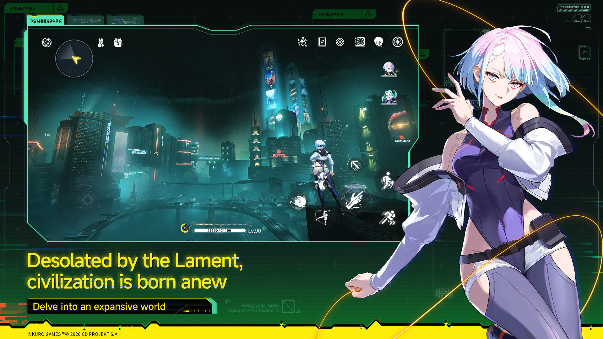 Wuthering Waves × Cyberpunk Game Screenshot