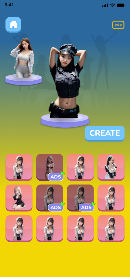 Sexy mix girls: AI merge maker screenshot game