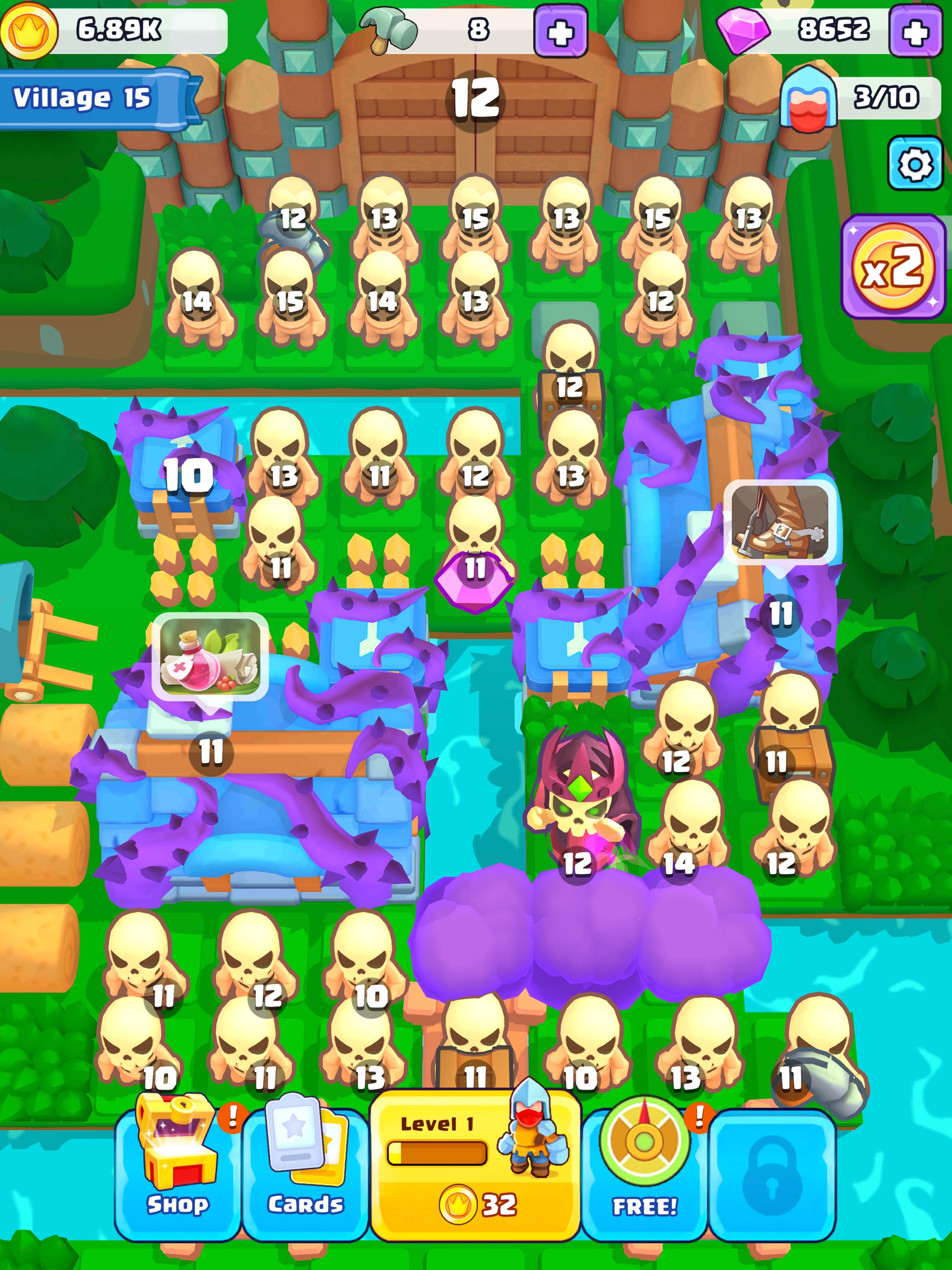 Screenshot of Brave Merge - Battle & Defense