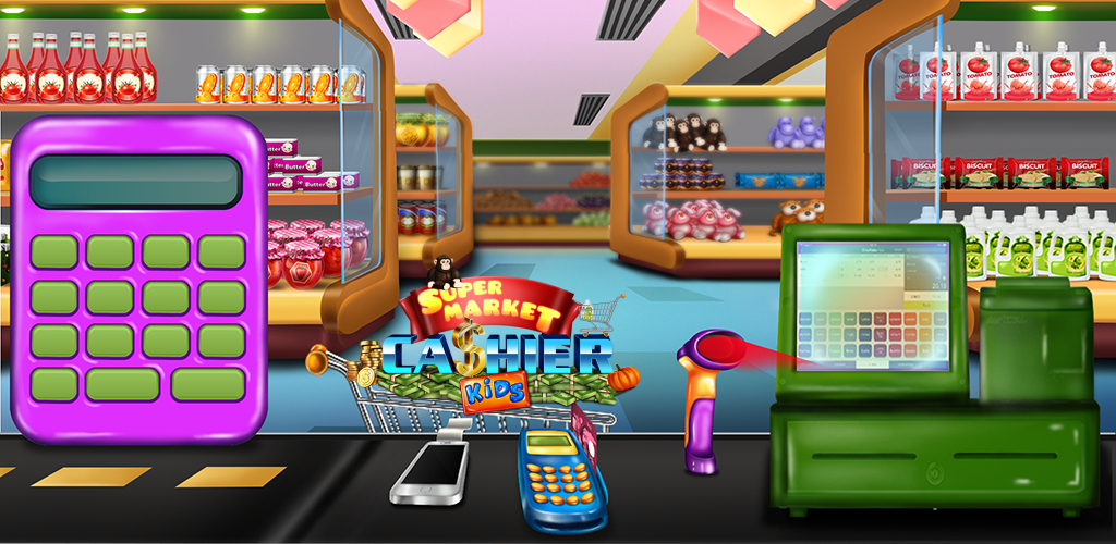 Banner of Supermarket Cashier Kids Games 