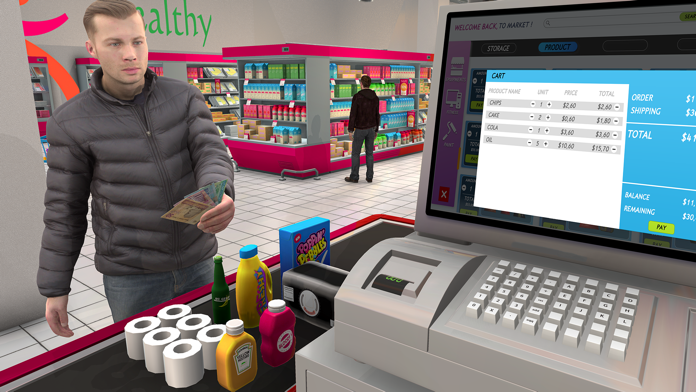 Captura de Tela do Jogo Supermarket Shop Simulator 3D