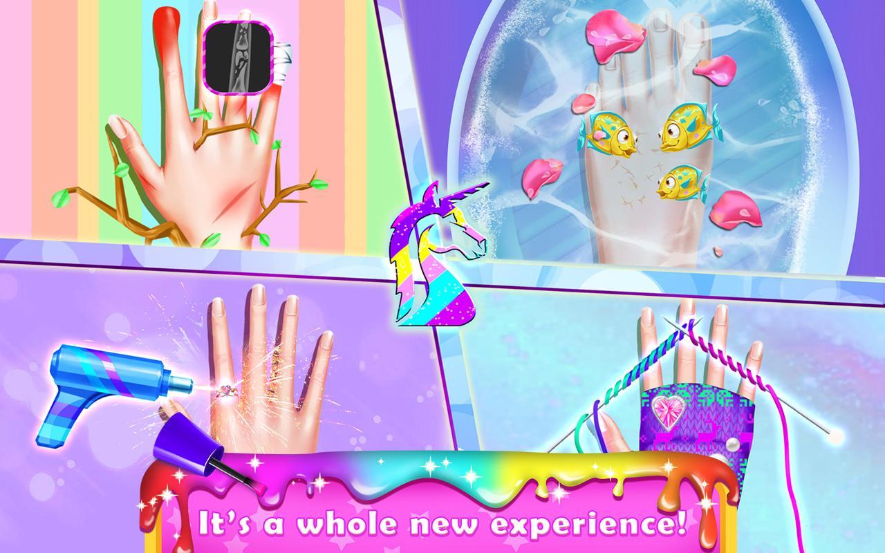 Скриншот игры Rainbow Unicorn Nail Beauty Ar