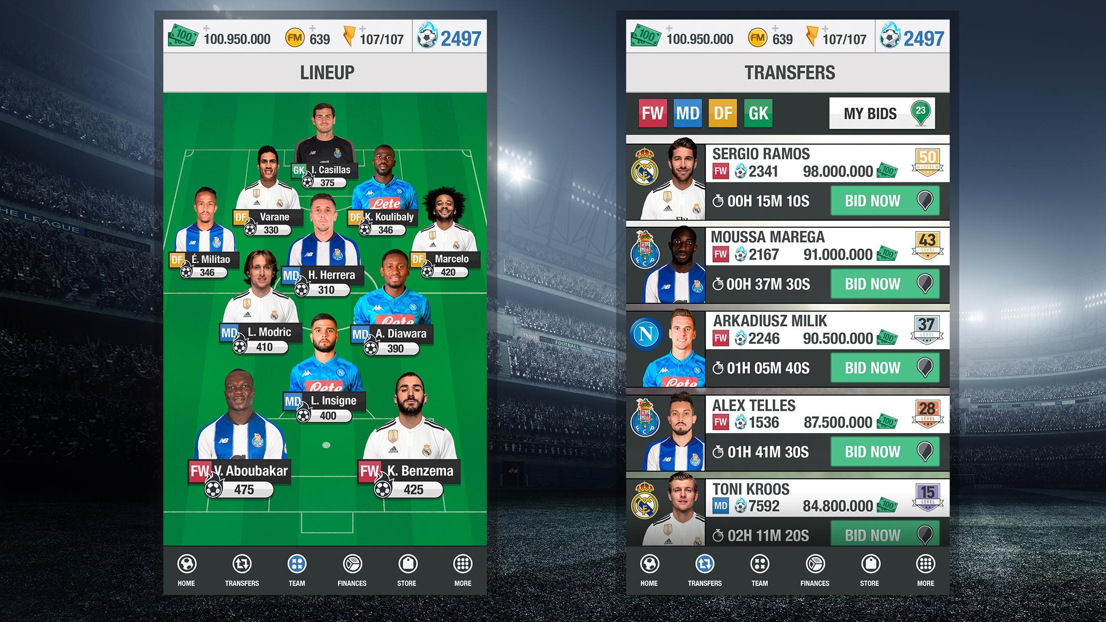 Screenshot of PRO Soccer Cup Fantasy Manager