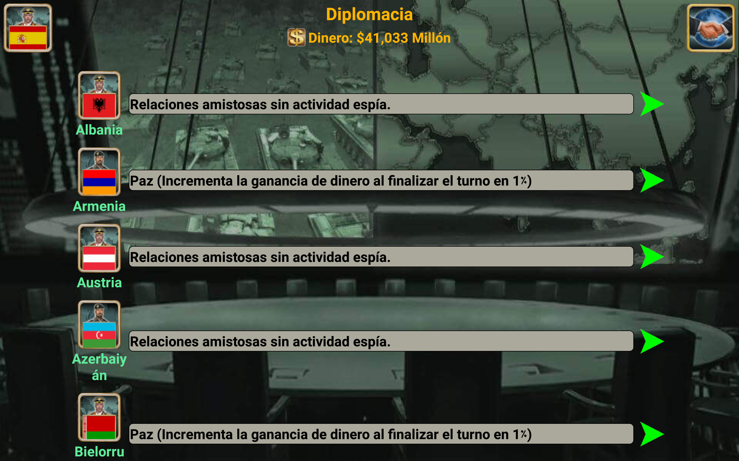 Captura de Pantalla del Juego Imperio de Europa
