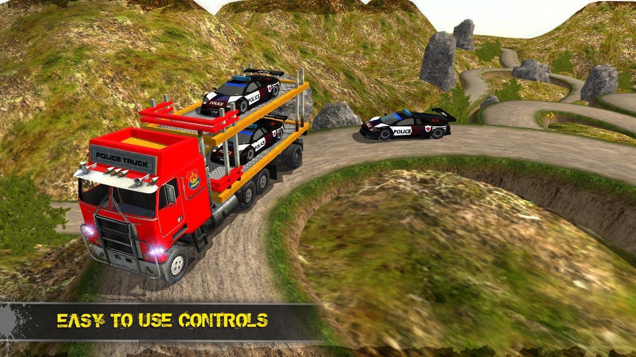 Off Road Police Transporter 3D Game Screenshot