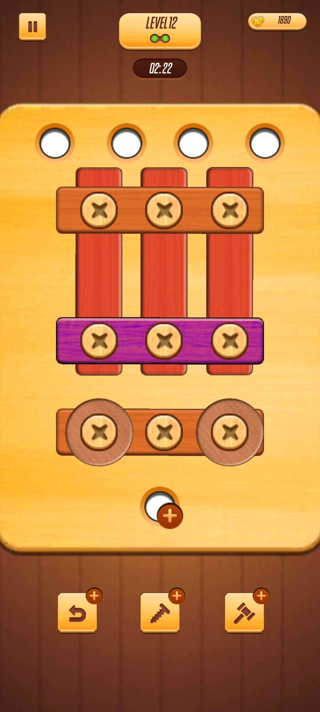 Wood & Nuts -Screw Puzzle Game Game Screenshot