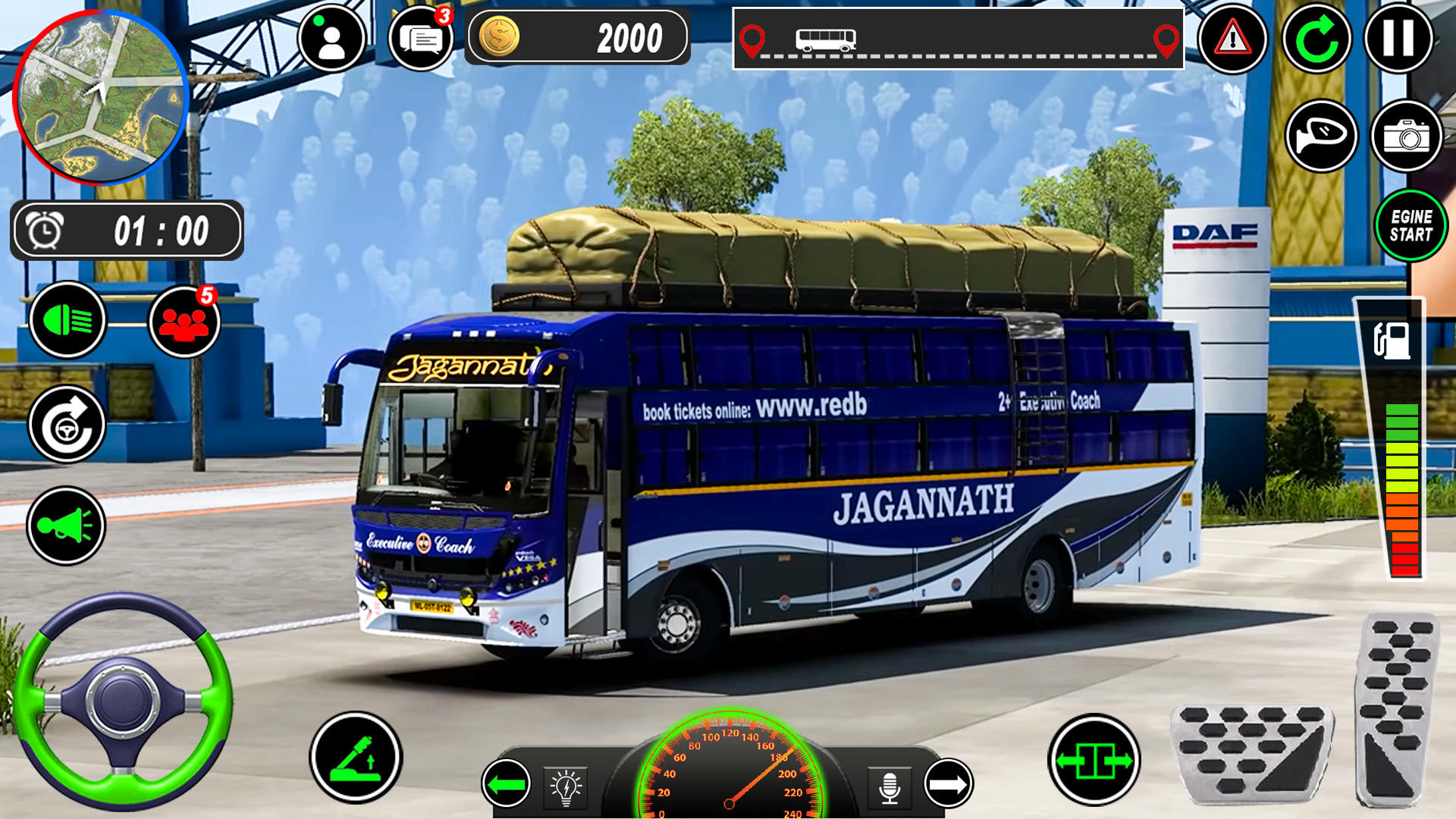 Euro Bus Driving Coach Game 3D Game Screenshot