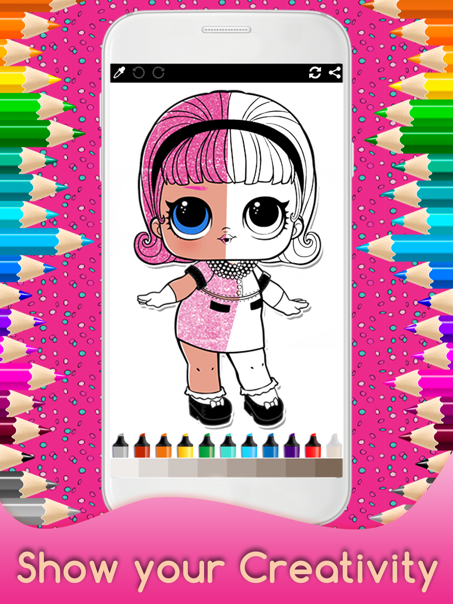 Coloring Surprise Dolls lol for Kids ภาพหน้าจอเกม