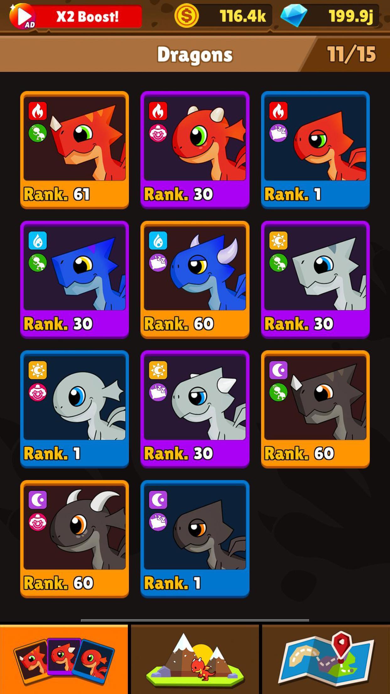 IDLE DRAGON WORLD:FUN GAME Game Screenshot