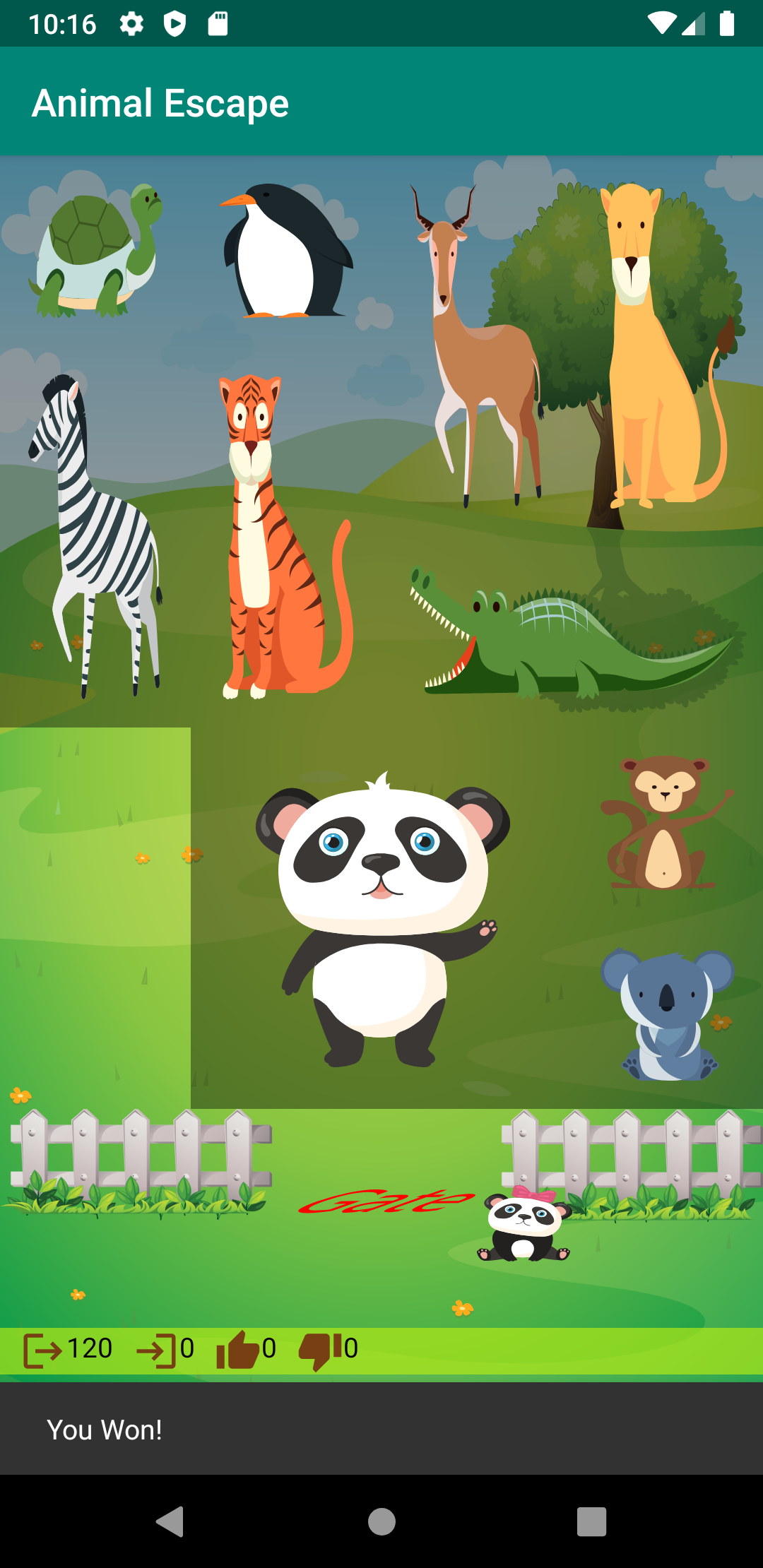 Screenshot of Animal Escape