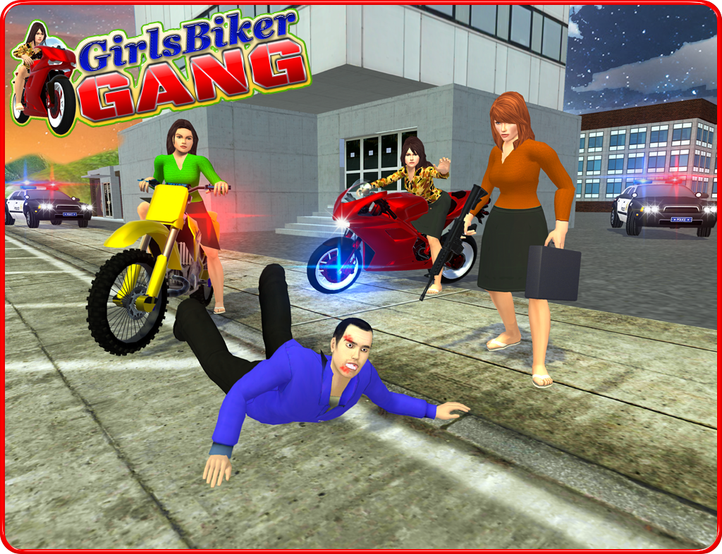 Captura de Tela do Jogo Girls Biker Gang 3D