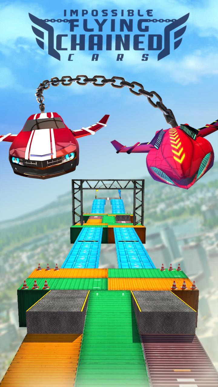 Impossible Flying Chained Car Games 게임 스크린 샷