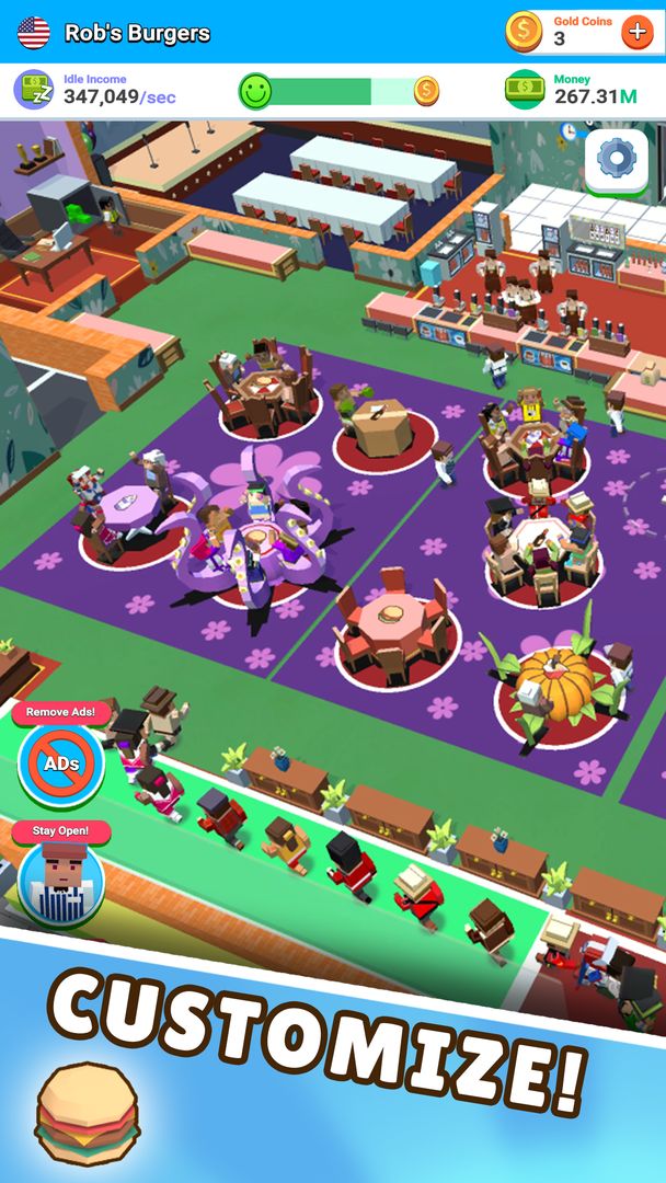 Screenshot of Idle Diner! Tap Tycoon
