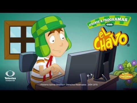 Screenshot of the video of Learn to code with el Chavo