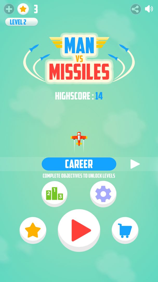 Man Vs. Missiles ภาพหน้าจอเกม