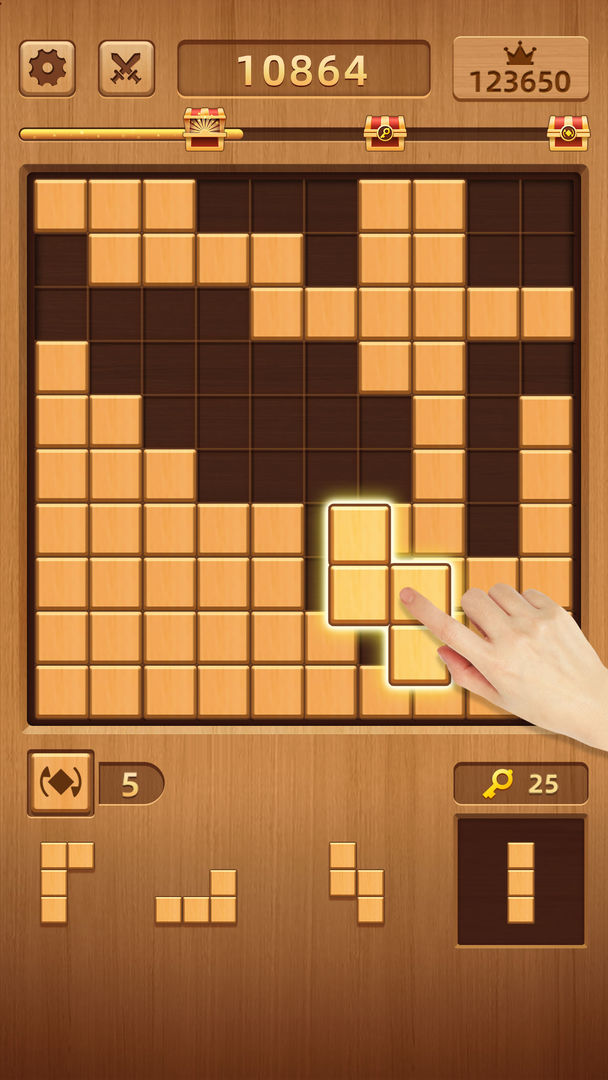 Screenshot of WoodCube: 2021 Free Classic Wood Block Puzzle Game