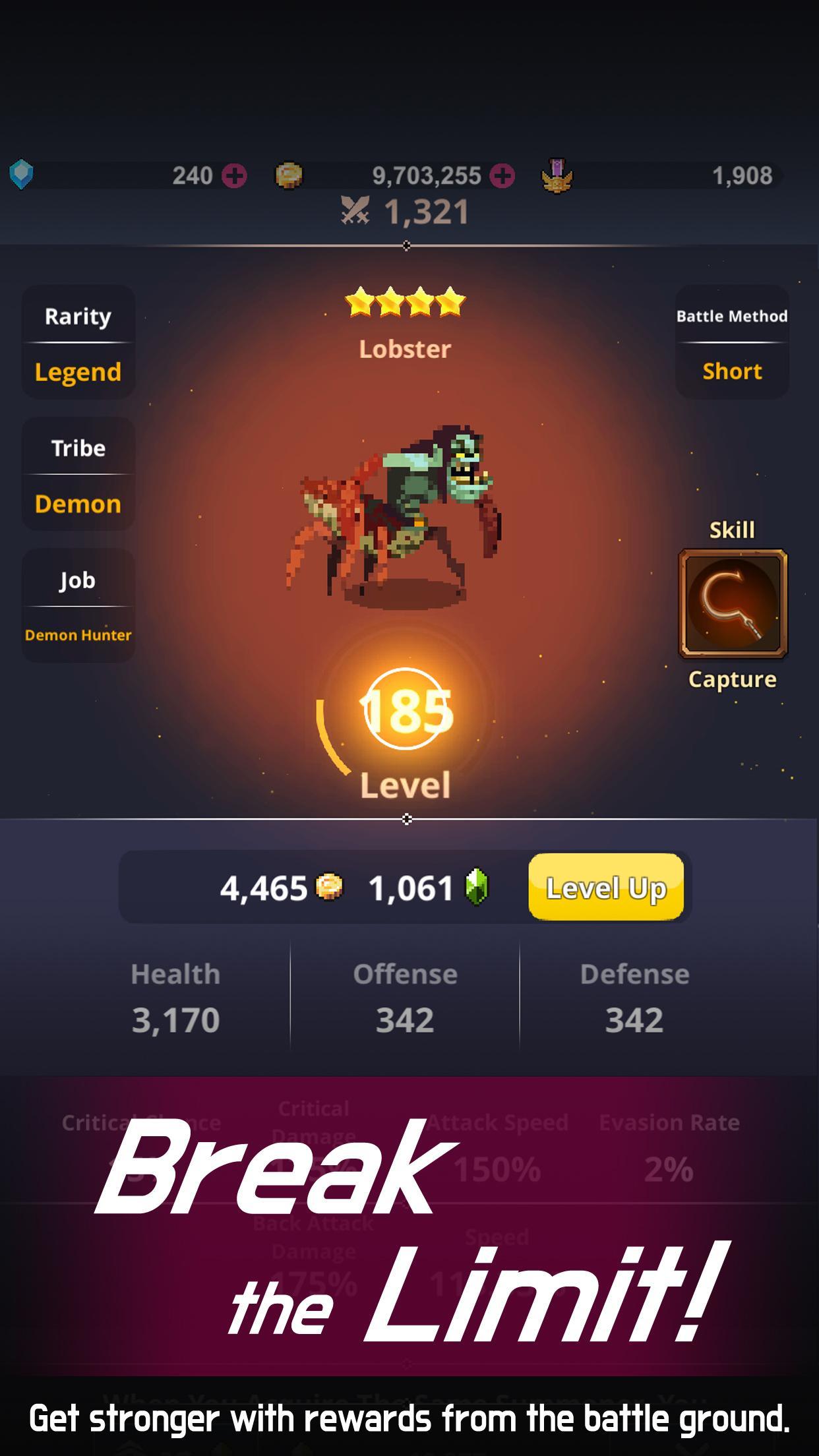 Captura de Tela do Jogo Merge Raid.io - Necromancer Story