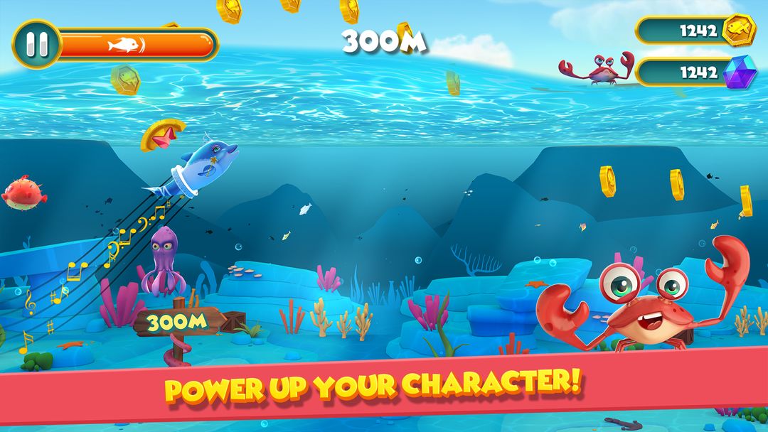Screenshot of Dolphy Dash: Ocean Adventure