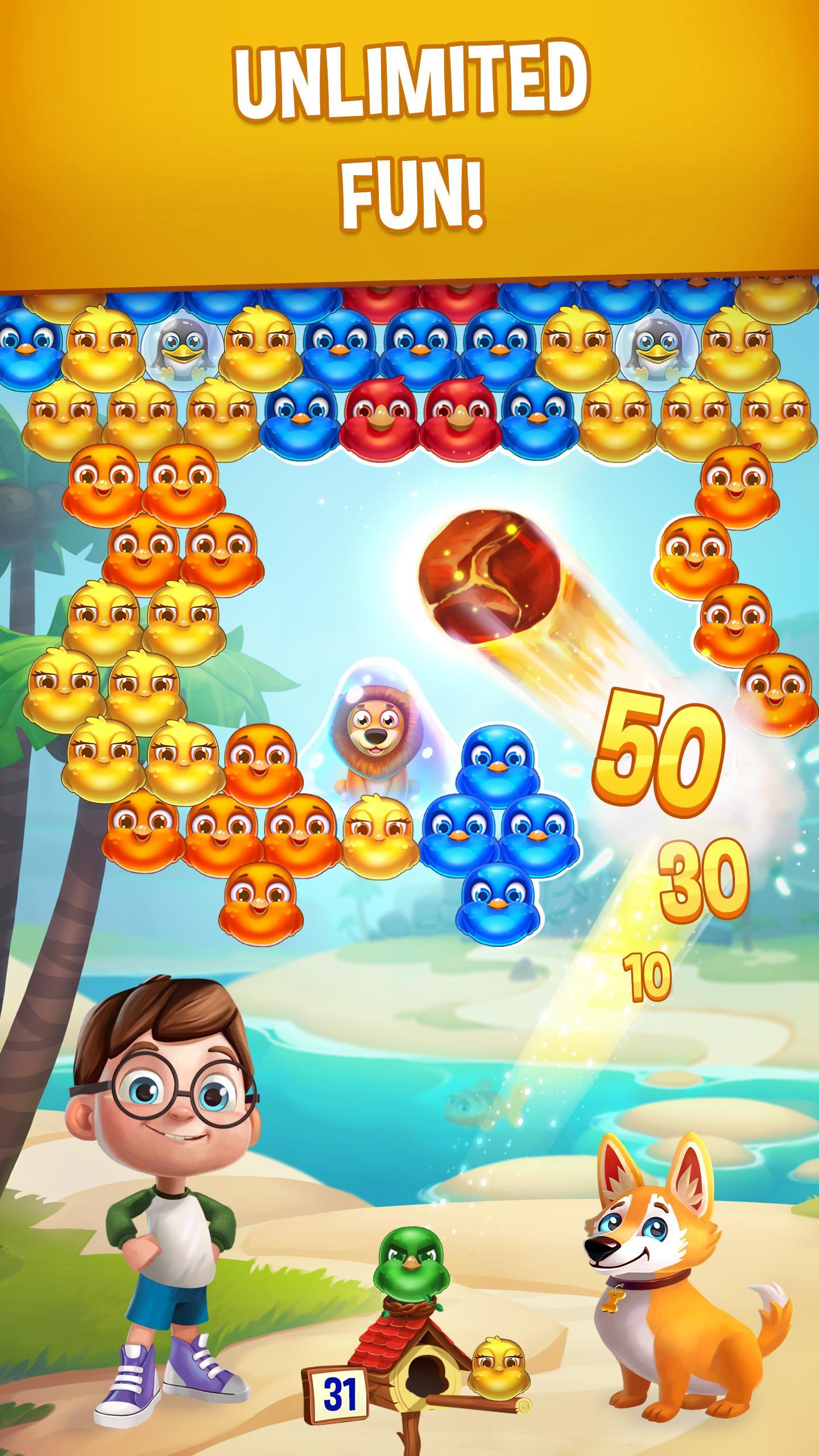Bubble Birds V - Color Shooter Game Screenshot