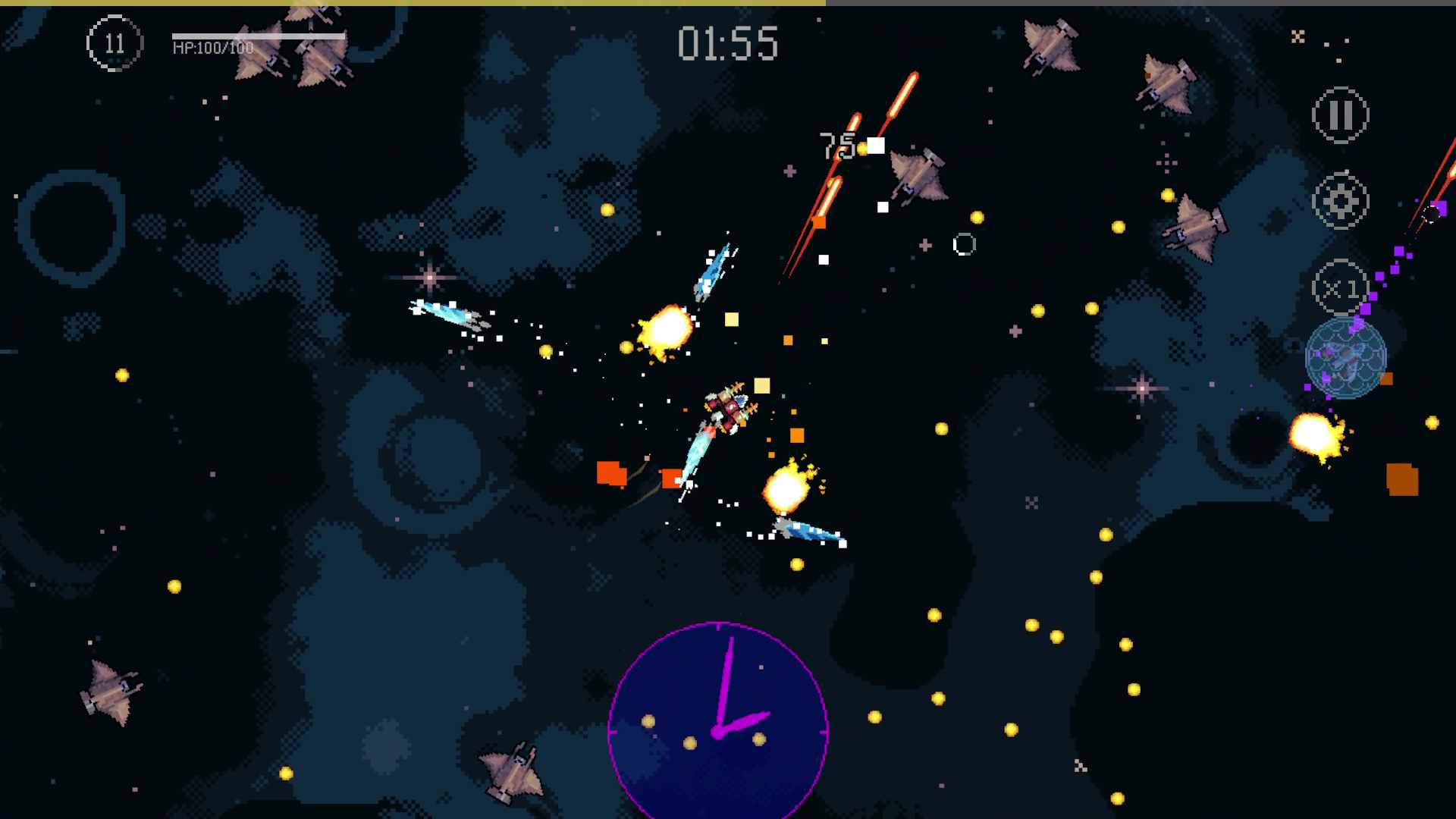 Cosmic Survival: 2D Roguelike Game Screenshot