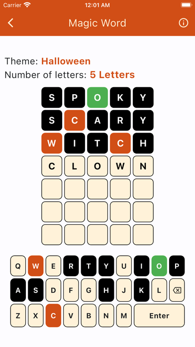 Screenshot of MagicWord: Boo! Spell the Word