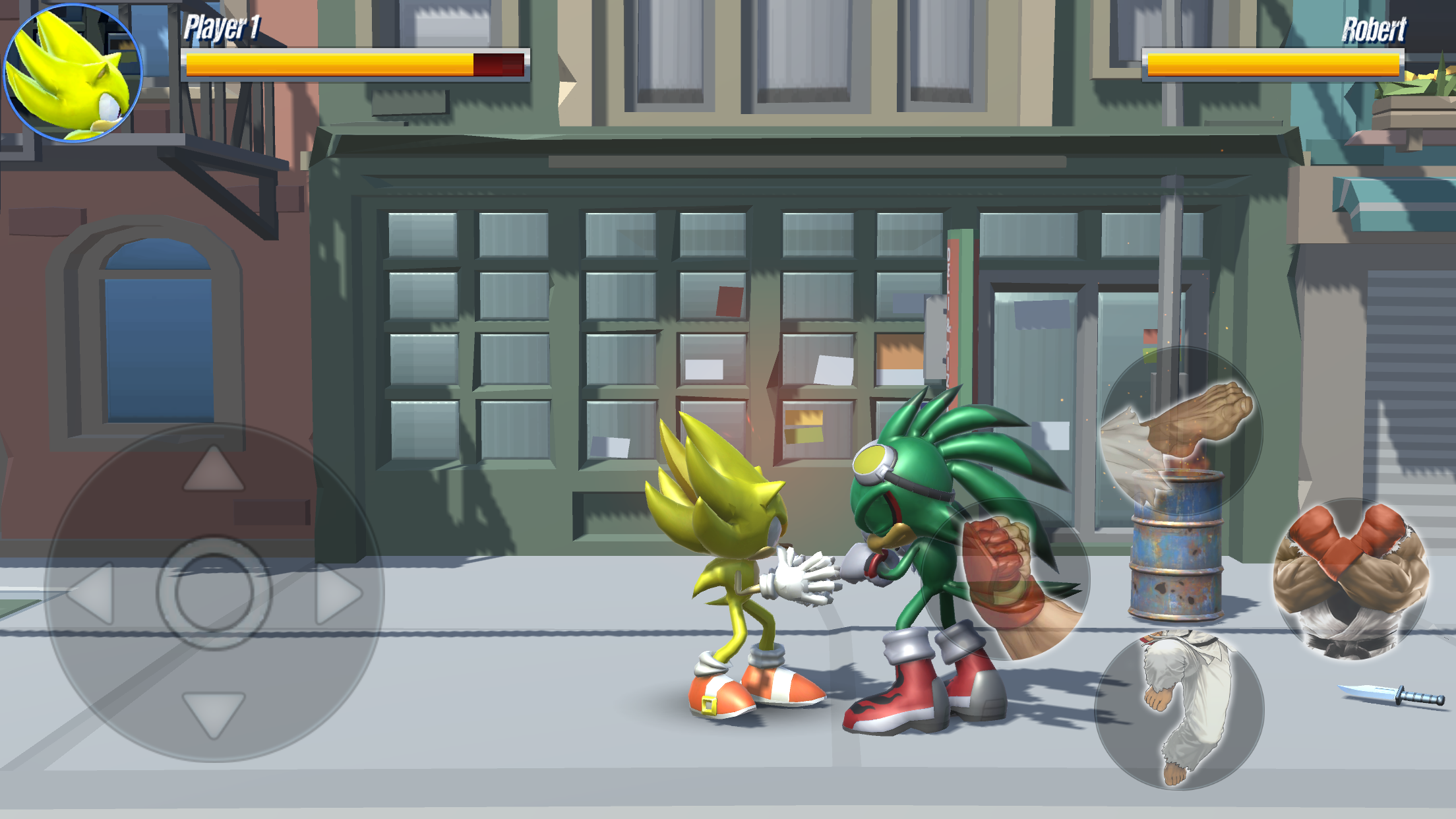Screenshot of BLUE HEDGEHOG FIGHER GAME