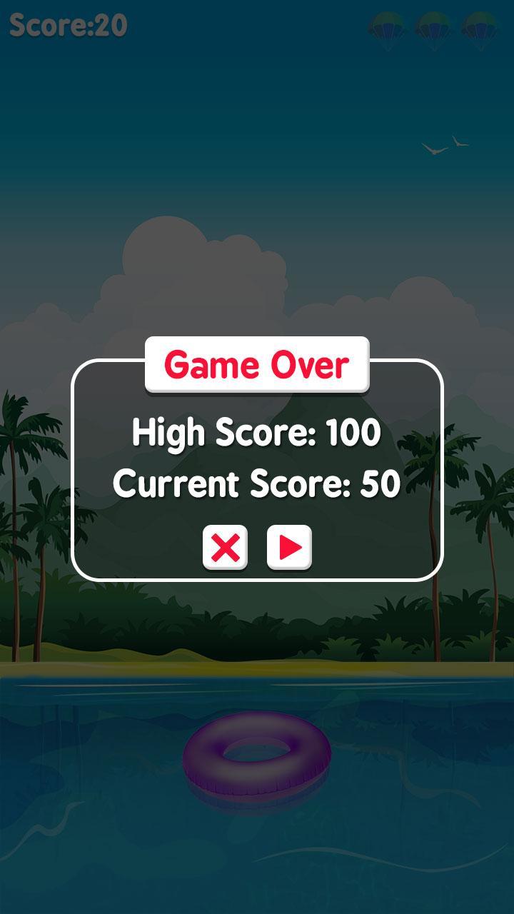 Parachute Jump : Sky Dive Game Game Screenshot