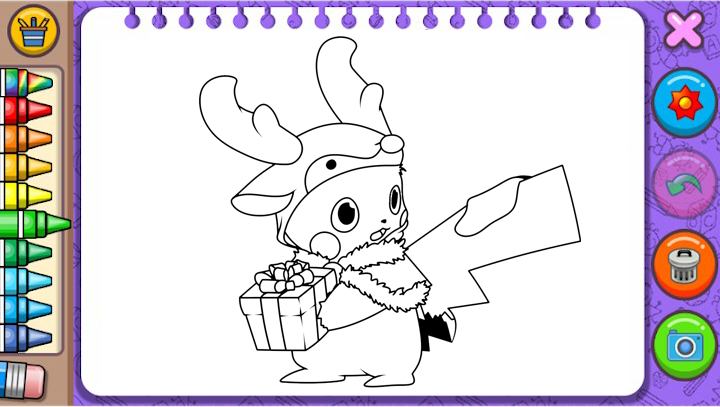 Kawaii Christmas Coloring Game Screenshot