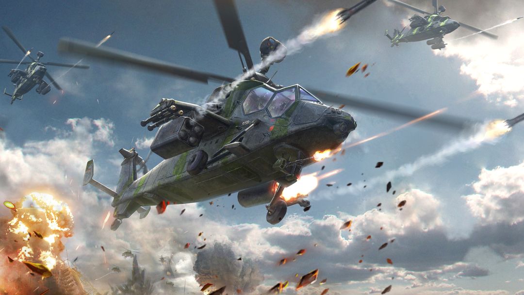 무장 한 헬리콥터 공습 게임 스크린 샷