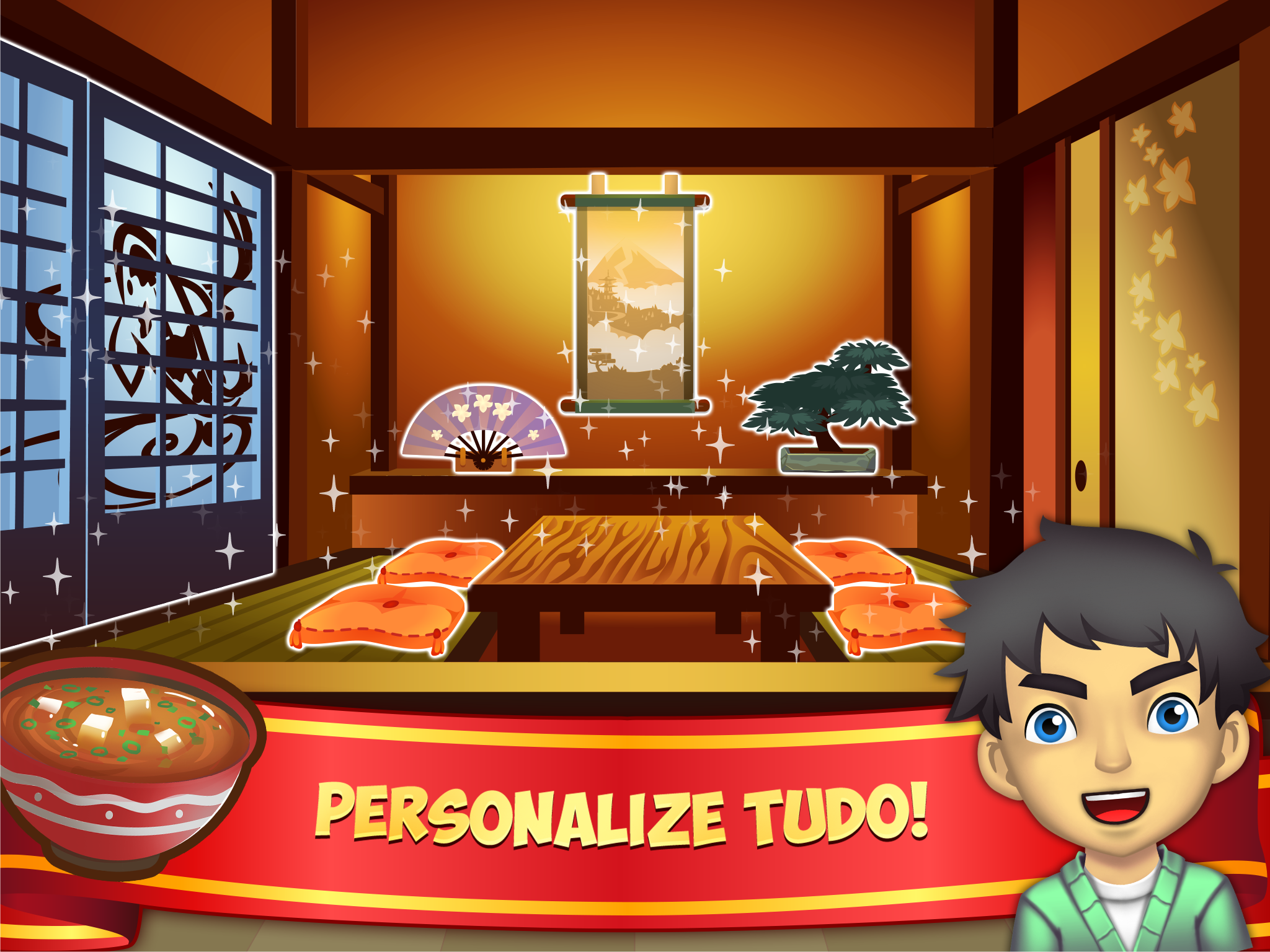 Captura de Tela do Jogo My Sushi Shop: Jogo de Comida
