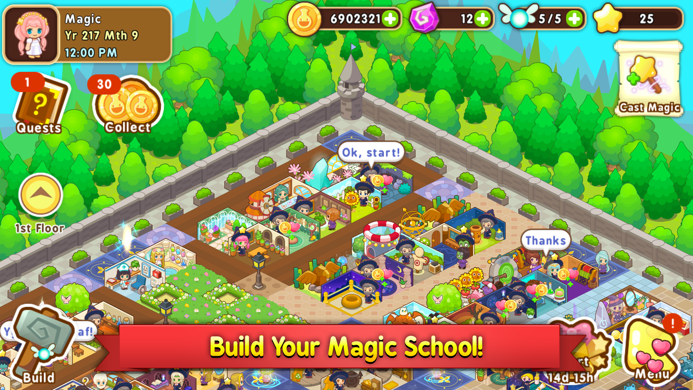 Magic School Story ภาพหน้าจอเกม